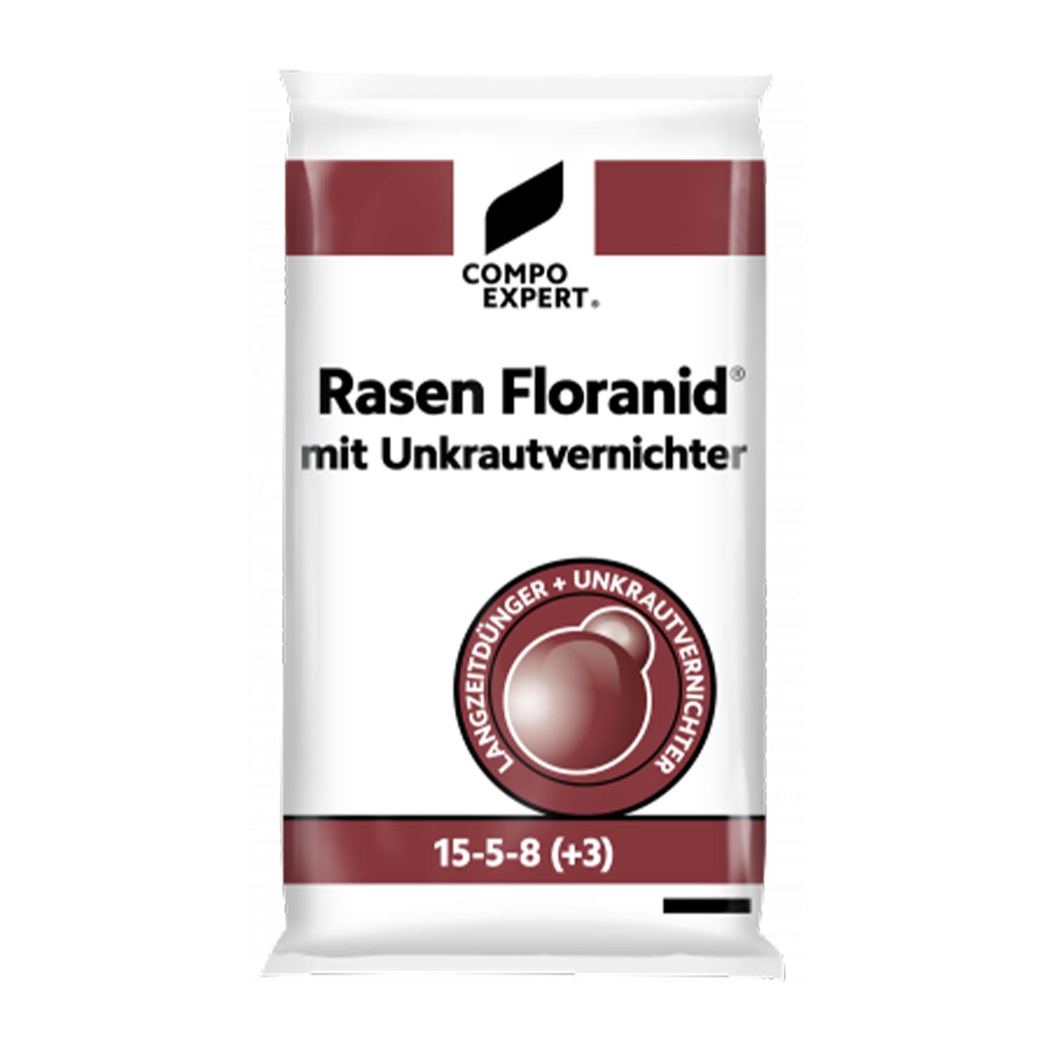 Langzeit-Rasendünger - Compo Expert® Rasen Floranid® mit Unkrautvernichter 15-5-8 (+3) - 15 kg