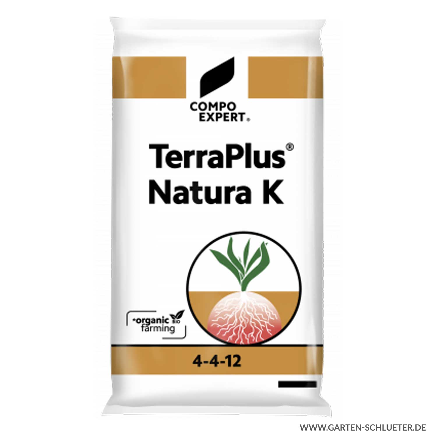 Rein organischer Kaliumdünger - Compo Expert® TerraPlus® Natura K 4-4-12 - 25 kg