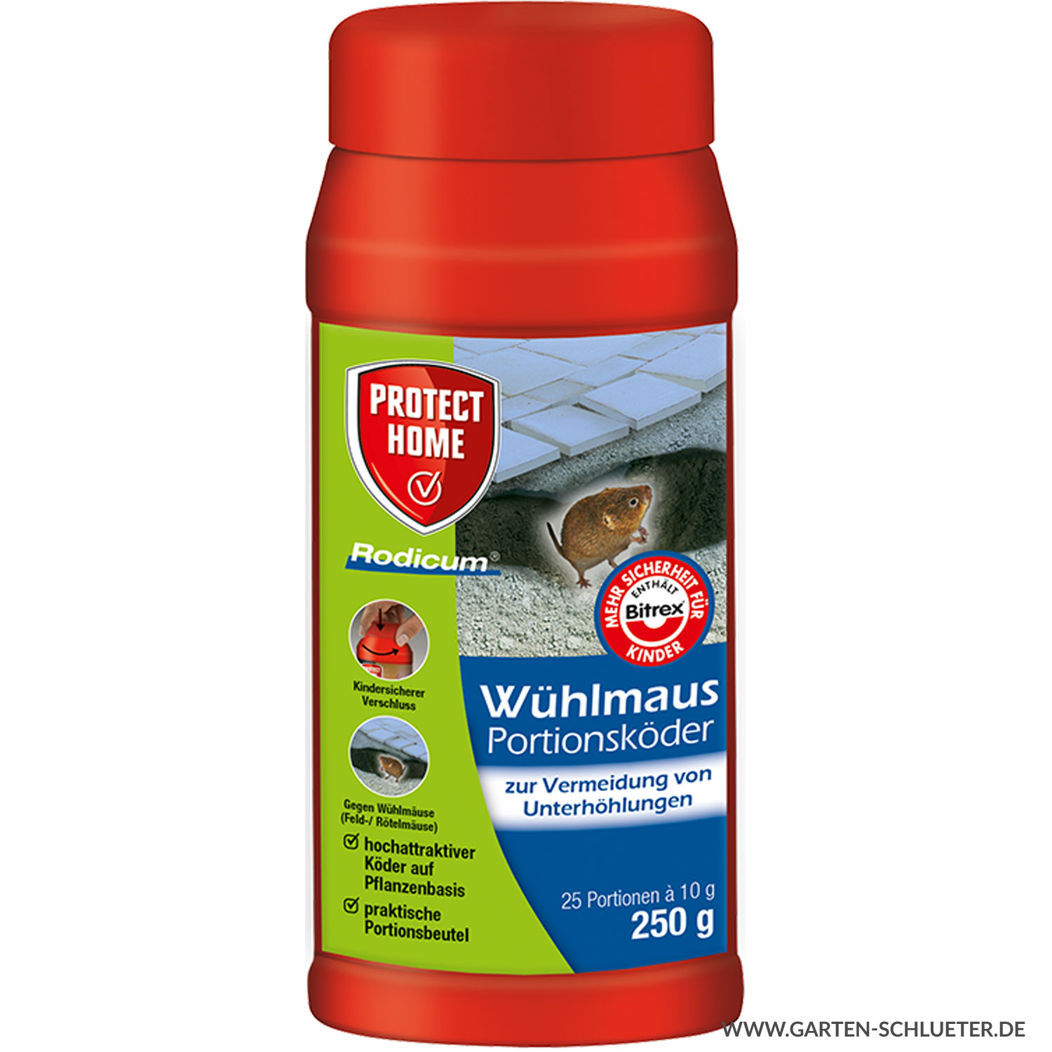 Protect Home Wühlmaus Portionsköder Rodicum 250 g