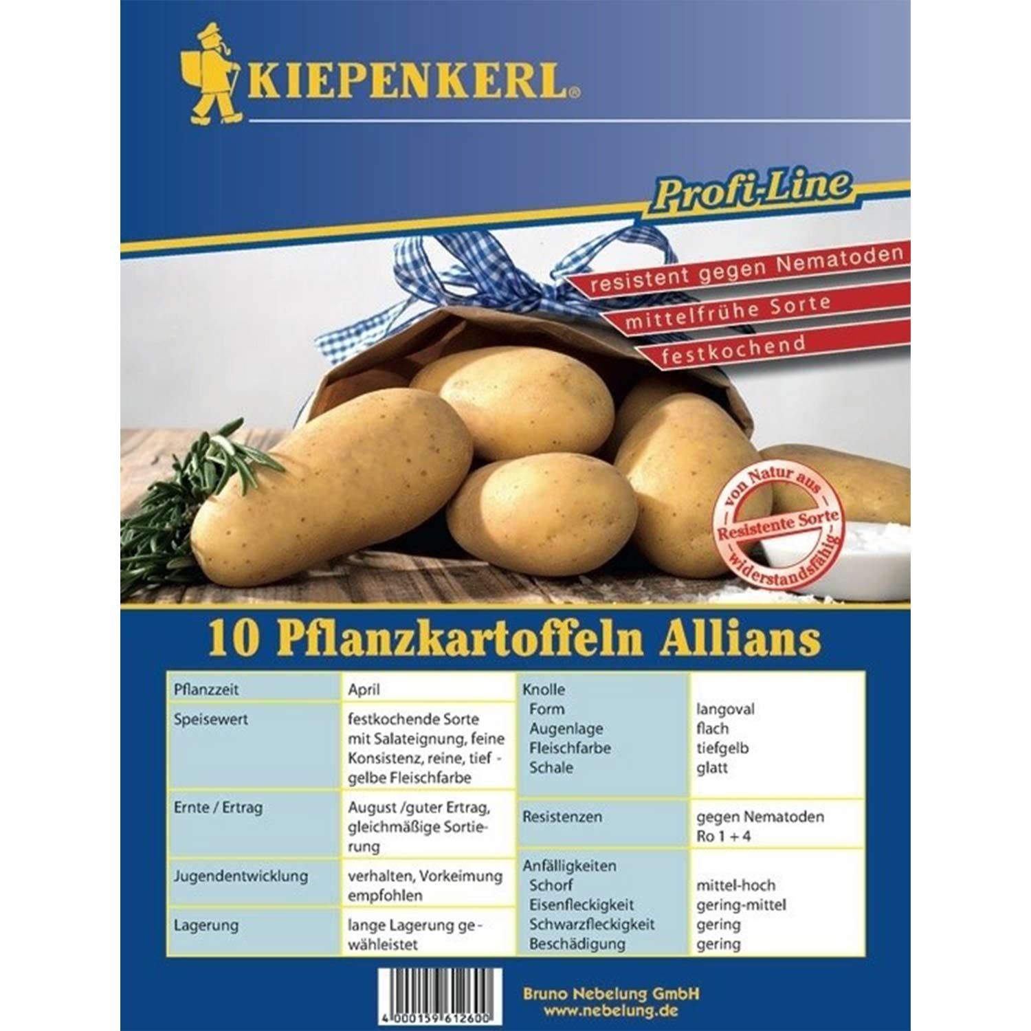 Pflanzkartoffel 'Allians' - 10 Stück